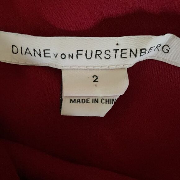 Diane Von Furstenberg Red Silk Shift Dress - Picture 3 of 8
